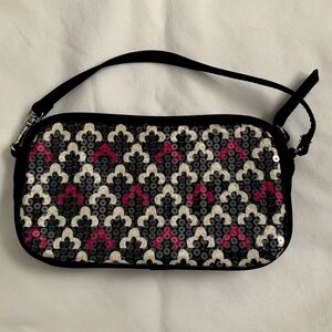 Vera Bradley Canterbury Magenta shimmer sequins purse/clutch/wristlet